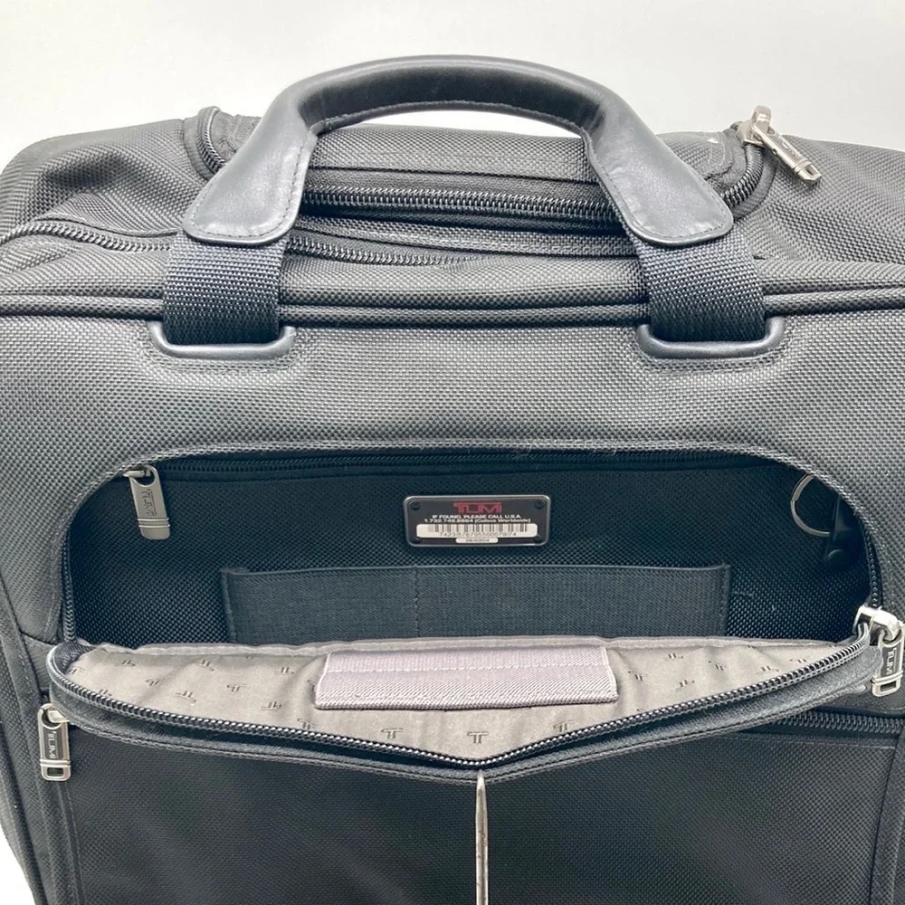 Tumi Black Rolling Carry-On Briefcase